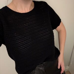 GAP Black Knit short sleeve Sweater